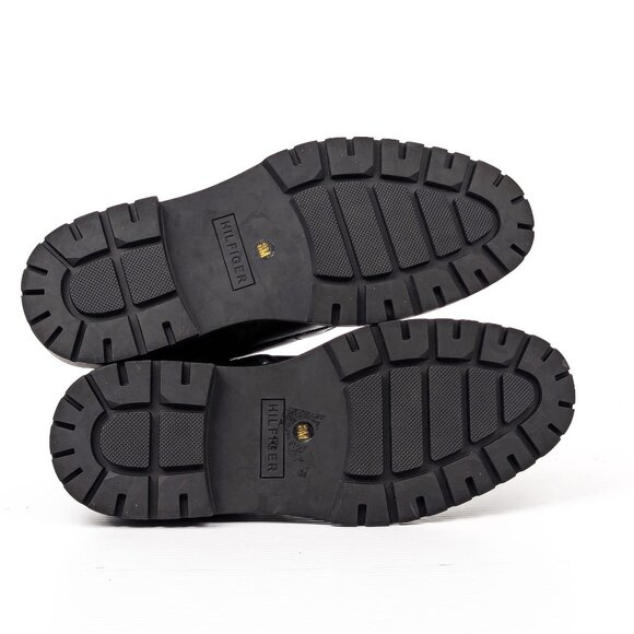 Tommy Hilfiger Men Oregon Black Faux Leather Combat Ankle Boots size 8 - Picture 6 of 10